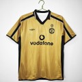 Manchester United 07/08 season retro fan version Away jersey-gold