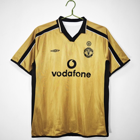 Manchester United 07/08 season retro fan version Away jersey-gold