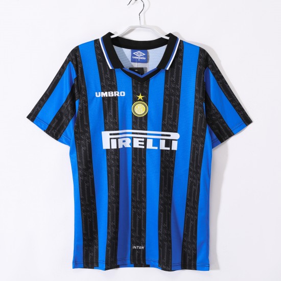 1997/1998 season Inter Milan Home fan version  Retro Jersey-blue