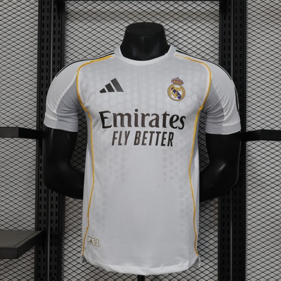 Real Madrid adidas 2025/26 Home Replica Custom Jersey - White